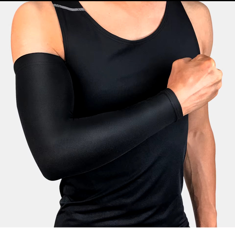 Men High Elastic Basketball Arm Sleeves Armband Soccer Volleyball Elbow Support Brace Sports Accessories Women Sports Safety